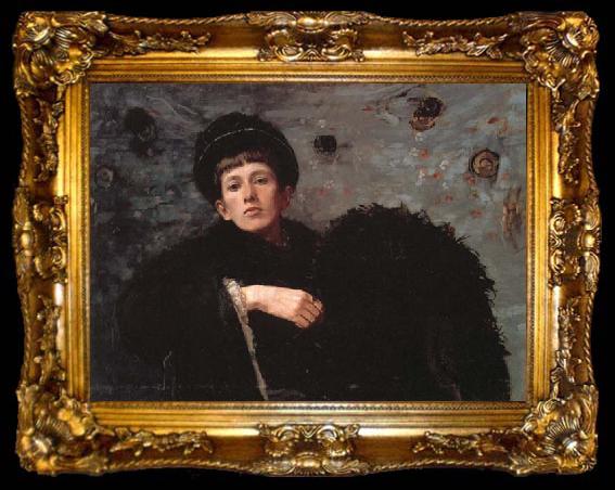 framed  Ellen Day Hale Self-Portrait, ta009-2